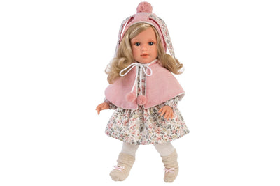 Abito Fiorato con Mantellina 40cm