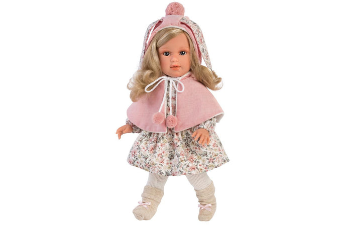 Abito Fiorato con Mantellina 40cm