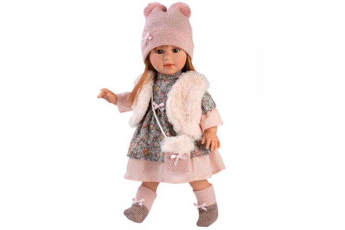 Abito Fiorato con Gilet 40cm