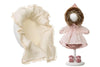 Abito Rosa con Cappello e Cuscino Bianco 42cm