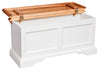 Biscottini Biscottini Cassapanca Country tiglio bianca anticata naturale 100x38x48 arredo