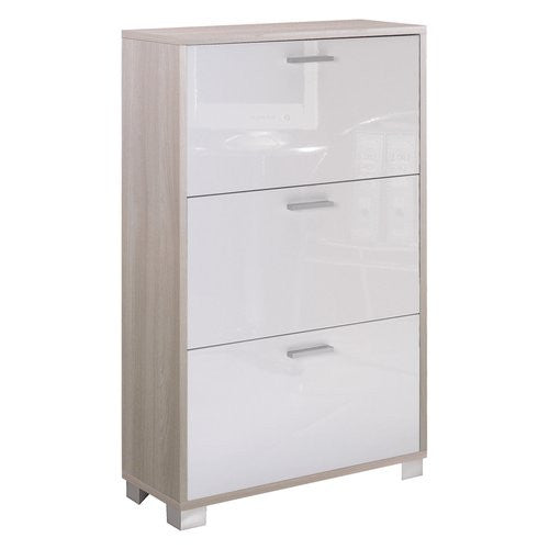 Scarpiera Sarmog A763OLBL QUADRANTE 18 Paia Olmo chiaro e Bianco lucid