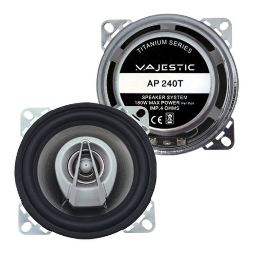Altoparlanti auto Majestic 040240 SERIE TITANIUM Ap 240T Silver e Blac