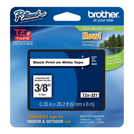 Nastro etichettatrice Brother TZE221 P TOUCH 9mm per 8m White