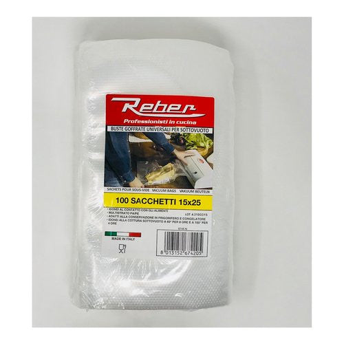 Sacchetti sottovuoto Reber 6745 N Goffrati 15x25 cm
