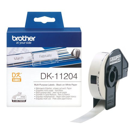 Rotolo etichettatrice Brother DK11204 DK TAPE 400 Etichette multiuso 1