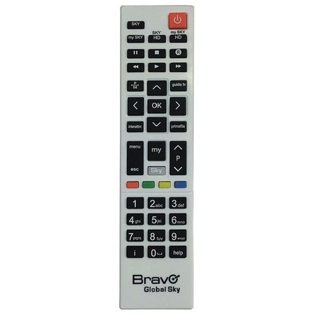Telecomando decoder Bravo 90100910 GLOBAL SKY Silver