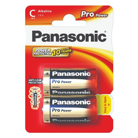Batteria Mezza Torcia C Panasonic LR14PPG 2BP PRO POWER