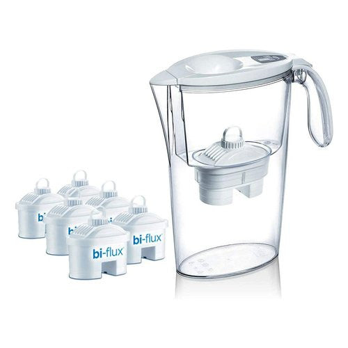 Caraffa filtrante Laica J996010 STREAM Kit con 6 filtri Bi Flux Clear