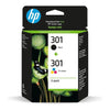 Set cartucce stampante Hp N9J72AE 301 Twin Pack