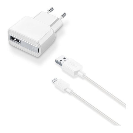 Caricabatterie Cellular Line ACHUSBMUSB2AW CHARGER KIT 12W White