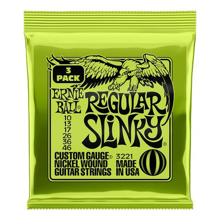 Set muta corde elettrica Ernie Ball P03221 REGULAR SLINKY 3 Pack