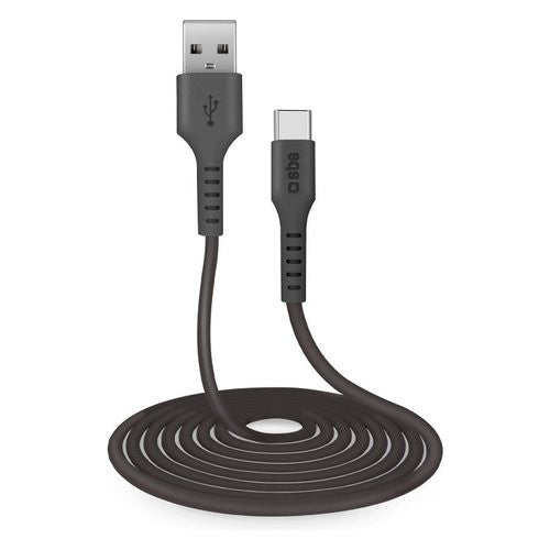 Cavo USB C Sbs TECABLETC3MTK CHARGING DATA CABLE 2.0 Black