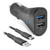Caricabatterie accendisigari Sbs TEKITCRC2U21AUL CAR CHARGER KIT 12W B