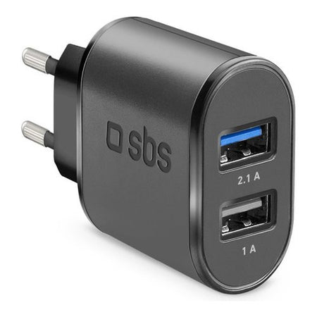 Caricabatterie Sbs TETR2USB21AFAST WALL CHARGER 10W Fast Black