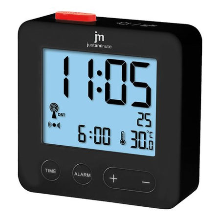 Sveglia Lowell JD9031N JUSTAMINUTE Multifunzione radiocontrollata Blac