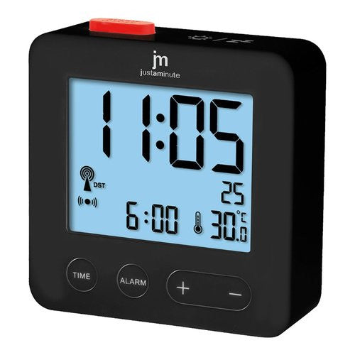 Sveglia Lowell JD9031N JUSTAMINUTE Multifunzione radiocontrollata Blac