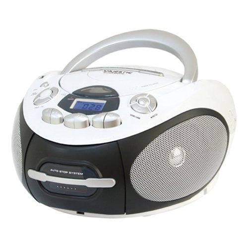 Lettore CD portatile Majestic 112387 Ah 2387R Mp3 Usb White e Black