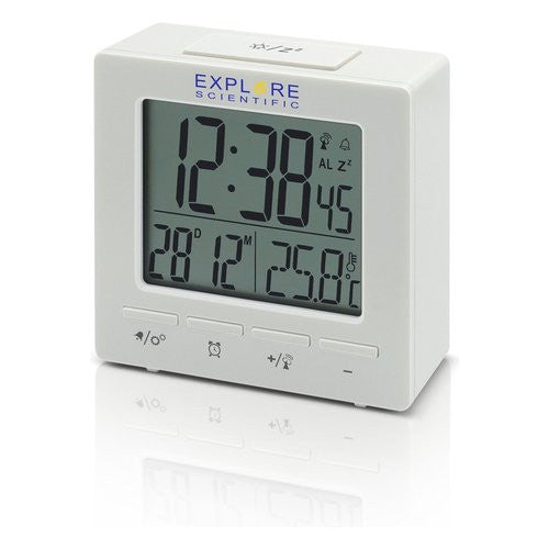 Sveglia Explore Scientific RDC1005 Multifunzione radiocontrollata Whit