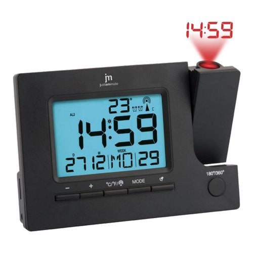 Sveglia Lowell JD9715 JUSTAMINUTE Multifunzione Black