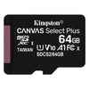 Scheda di memoria Kingston SDCS2 64GB CANVAS Select Plus con Adapter
