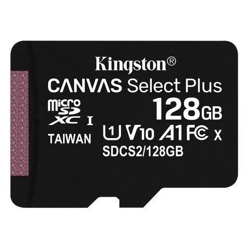 Scheda di memoria Kingston SDCS2 128GB CANVAS Select Plus Black