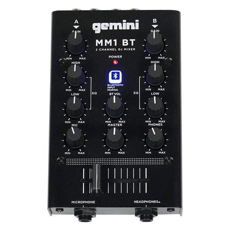 Mixer disc jockey Gemini DJ SERIES MM1 BT Black