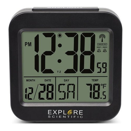 Sveglia Explore Scientific RDC1008 Multifunzione radiocontrollata Blac