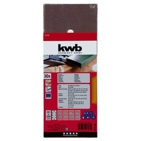 Set fogli abrasivi levigatrice Kwb 818188