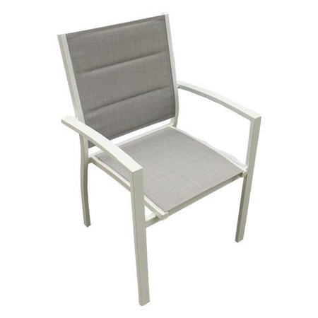 Sedia con braccioli Amicasa LS TC 804 VANIA Bianco e Grigio