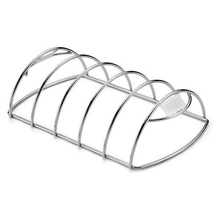 Griglia barbecue Weber 6605 Supporto Cottura Costine Inox lucido