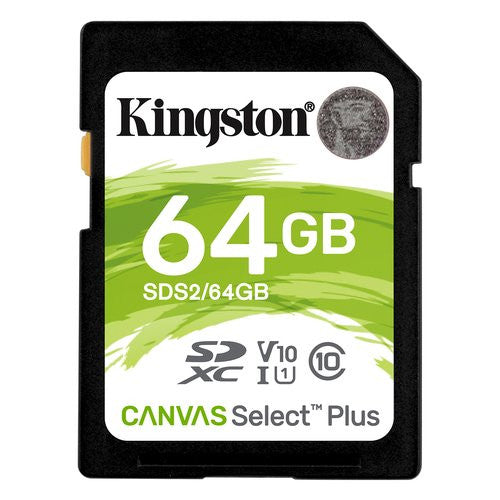 Scheda di memoria Kingston SDS2 64GB CANVAS Select Plus
