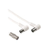 Cavo antenna Hama 00205305 With Adapter 75 Db 90 Gradi Bianco