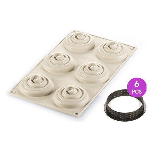 Stampo Silikomart 25 273 13 0065 Kit Mini Tarte Twist