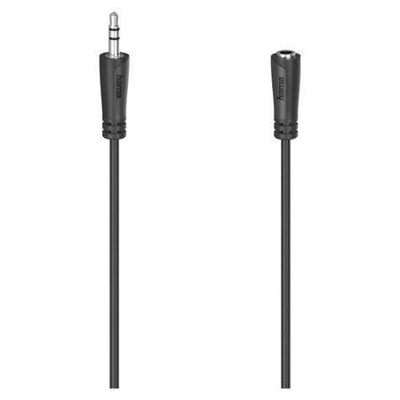 Cavo Jack 3.5 Hama 00205121 Extension Black