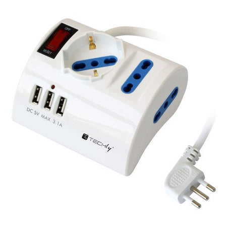 Multipresa tavolo Techly IUPS PCP DESK10AP 10/16A Bianco