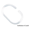 Set anelli tende doccia Gedy 1000010 Trasparente