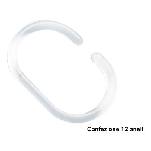 Set anelli tende doccia Gedy 1000010 Trasparente