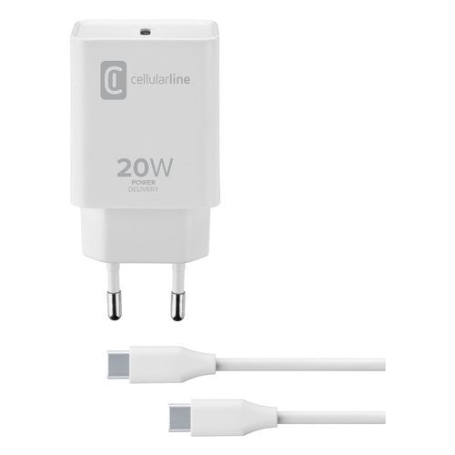 Caricabatterie Cellular Line ACHIPDKITC2CPD20WW CHARGER KIT 20W Power