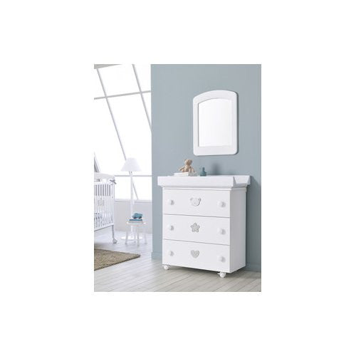 Bagnetto fasciatoio Pali 0533T00N BIRILLO 3 cassetti Bianco