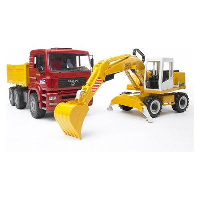 Camion Man e Escavatore Bruder 02751 LIEBHERR