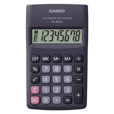 Calcolatrice Casio HL 815 HL SERIES Ampio Display Black