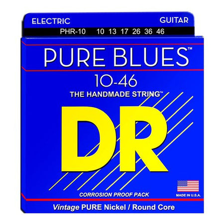 Muta corde chitarra elettrica DR PHR 10 PURE BLUES Medium