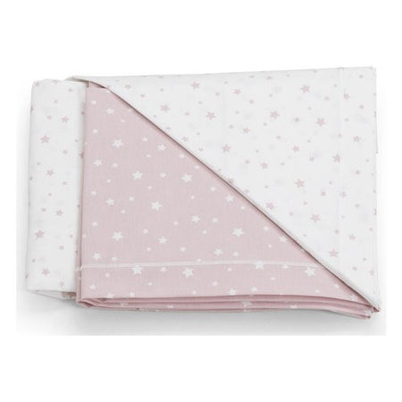 Set lenzuola lettino Italbaby 020 1007 001 STELLE Completo Rosa