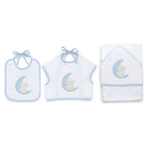 Set bavaglini Italbaby 15 5020 402 MOON Azzurro