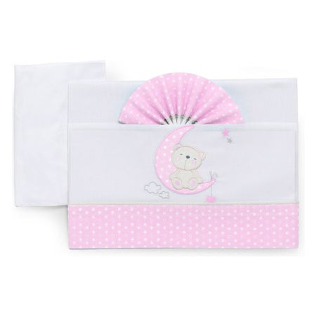 Set lenzuola culla Italbaby 15 3010 401 MOON 3 pezzi Rosa