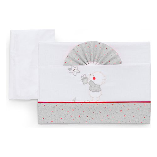 Set lenzuola culla Italbaby 15 3010 108 BEAR 3 pezzi Grey