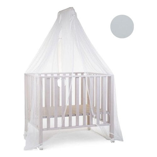 Zanzariera lettino Baby Idea 6020GR Con Asta Bianco e Grigio