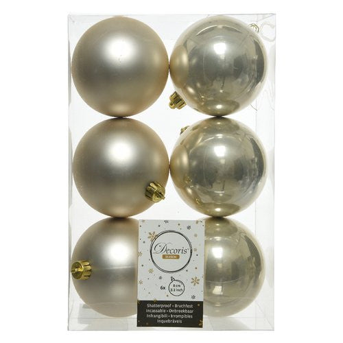 Palline albero Amicasa 9022065 Sfera Mix Pearl
