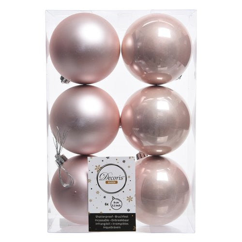Palline albero Amicasa 9022114 Sfera Mix Blush pink